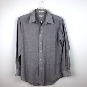 Pierre Cardin Vintage Grey Button Up 15 32/33
